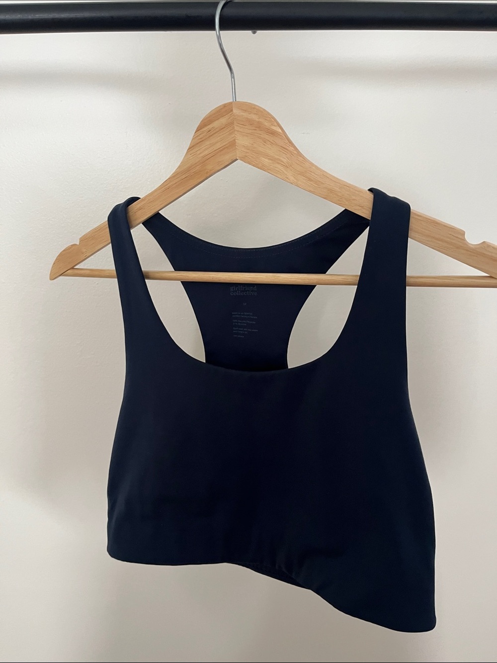 Girlfriend Collective Paloma Bra - Navy Blue Size Medium